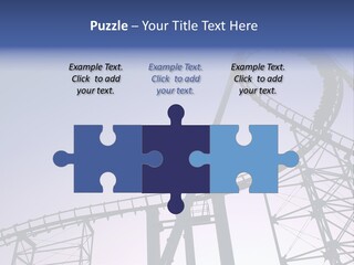 A Roller Coaster In A Roller Coaster Park PowerPoint Template