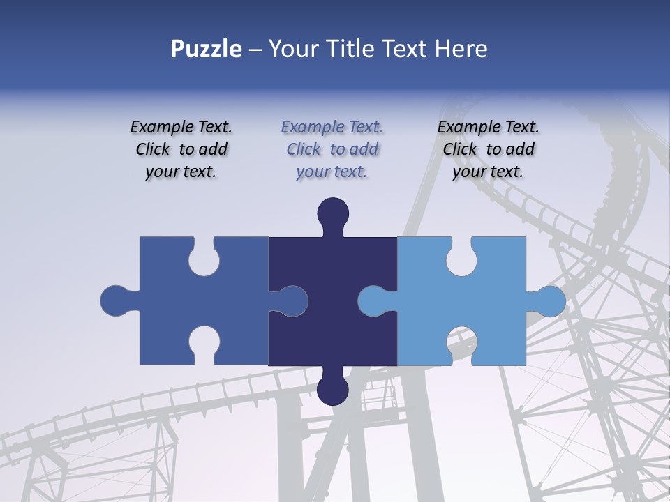 A Roller Coaster In A Roller Coaster Park PowerPoint Template