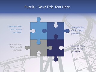 A Roller Coaster In A Roller Coaster Park PowerPoint Template