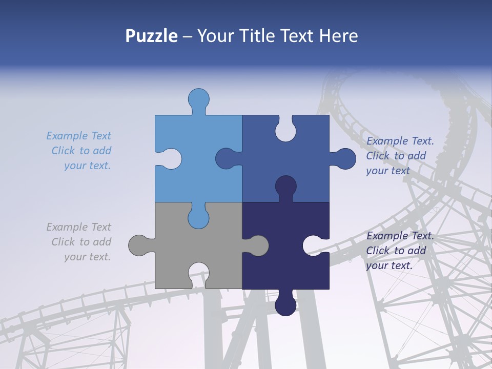 A Roller Coaster In A Roller Coaster Park PowerPoint Template