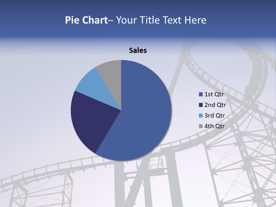 A Roller Coaster In A Roller Coaster Park PowerPoint Template