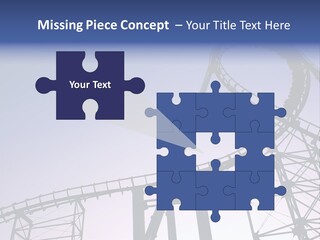 A Roller Coaster In A Roller Coaster Park PowerPoint Template