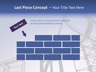 A Roller Coaster In A Roller Coaster Park PowerPoint Template