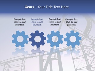 A Roller Coaster In A Roller Coaster Park PowerPoint Template