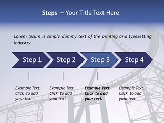 A Roller Coaster In A Roller Coaster Park PowerPoint Template