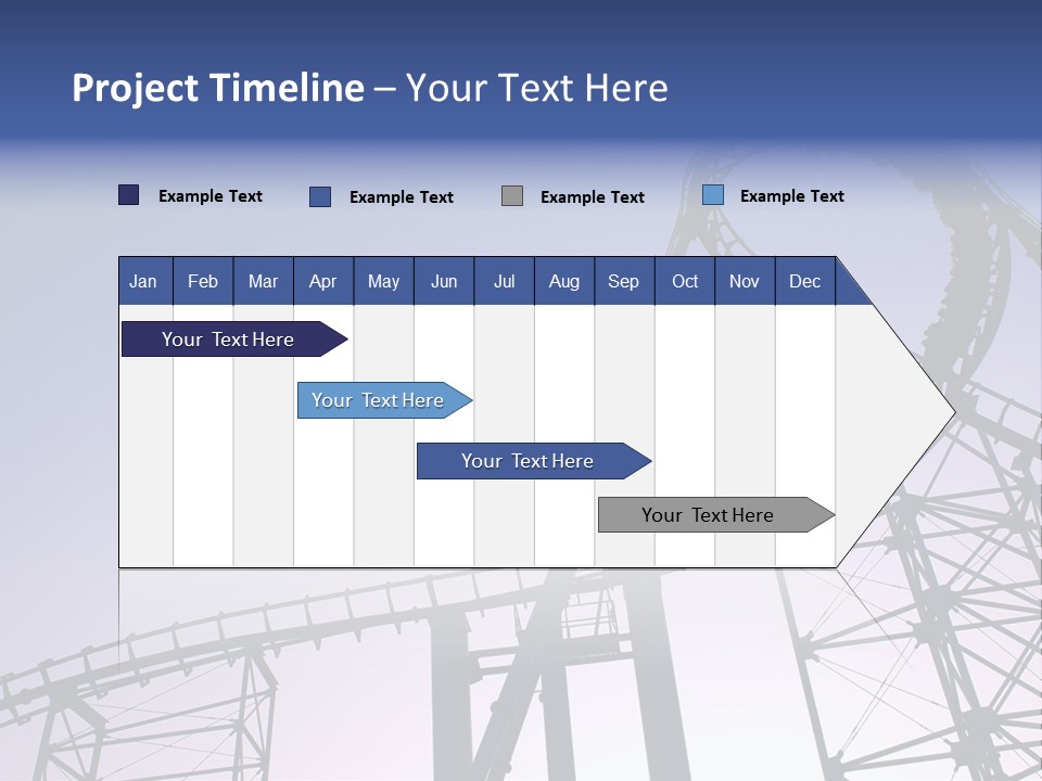 A Roller Coaster In A Roller Coaster Park PowerPoint Template