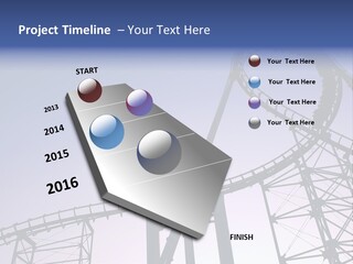 A Roller Coaster In A Roller Coaster Park PowerPoint Template