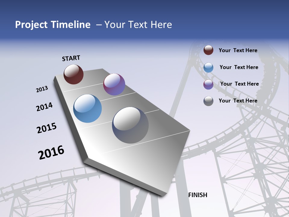A Roller Coaster In A Roller Coaster Park PowerPoint Template