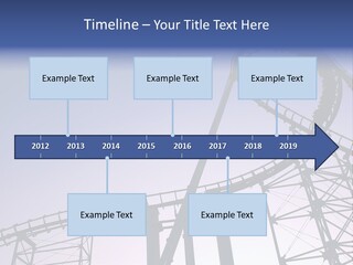 A Roller Coaster In A Roller Coaster Park PowerPoint Template