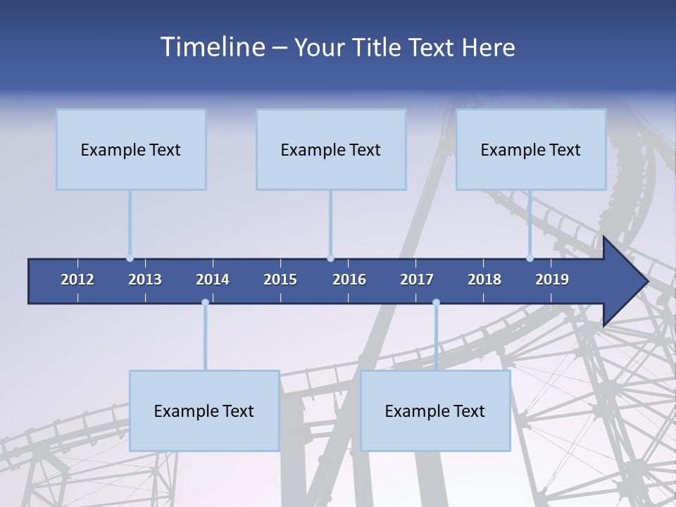 A Roller Coaster In A Roller Coaster Park PowerPoint Template
