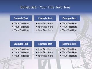 A Roller Coaster In A Roller Coaster Park PowerPoint Template