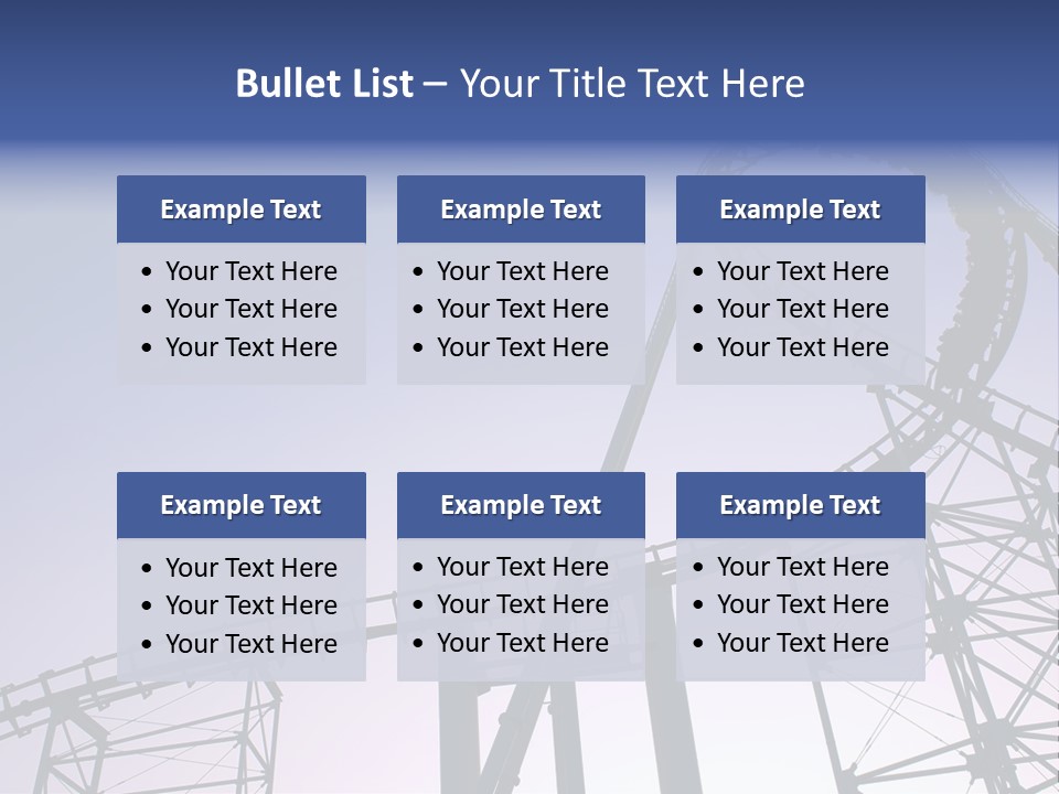 A Roller Coaster In A Roller Coaster Park PowerPoint Template
