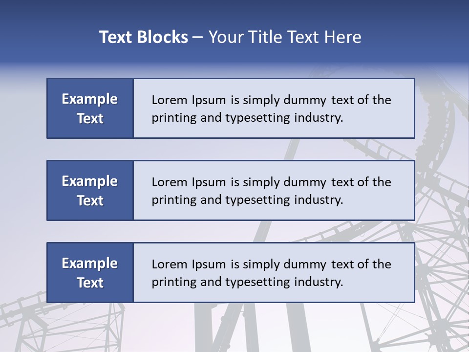 A Roller Coaster In A Roller Coaster Park PowerPoint Template