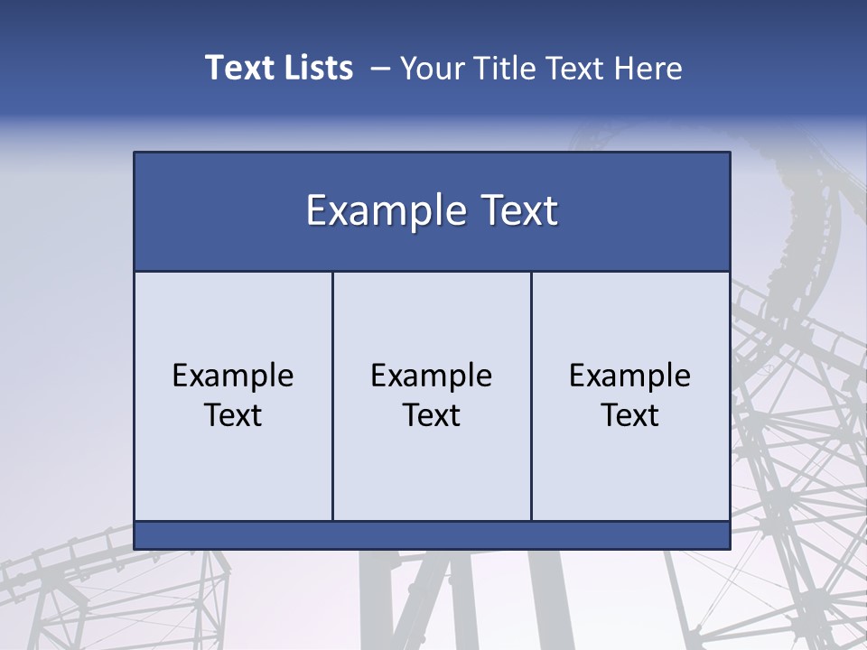 A Roller Coaster In A Roller Coaster Park PowerPoint Template
