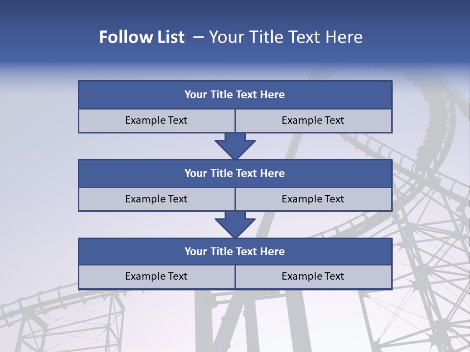 A Roller Coaster In A Roller Coaster Park PowerPoint Template