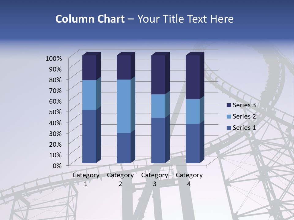 A Roller Coaster In A Roller Coaster Park PowerPoint Template