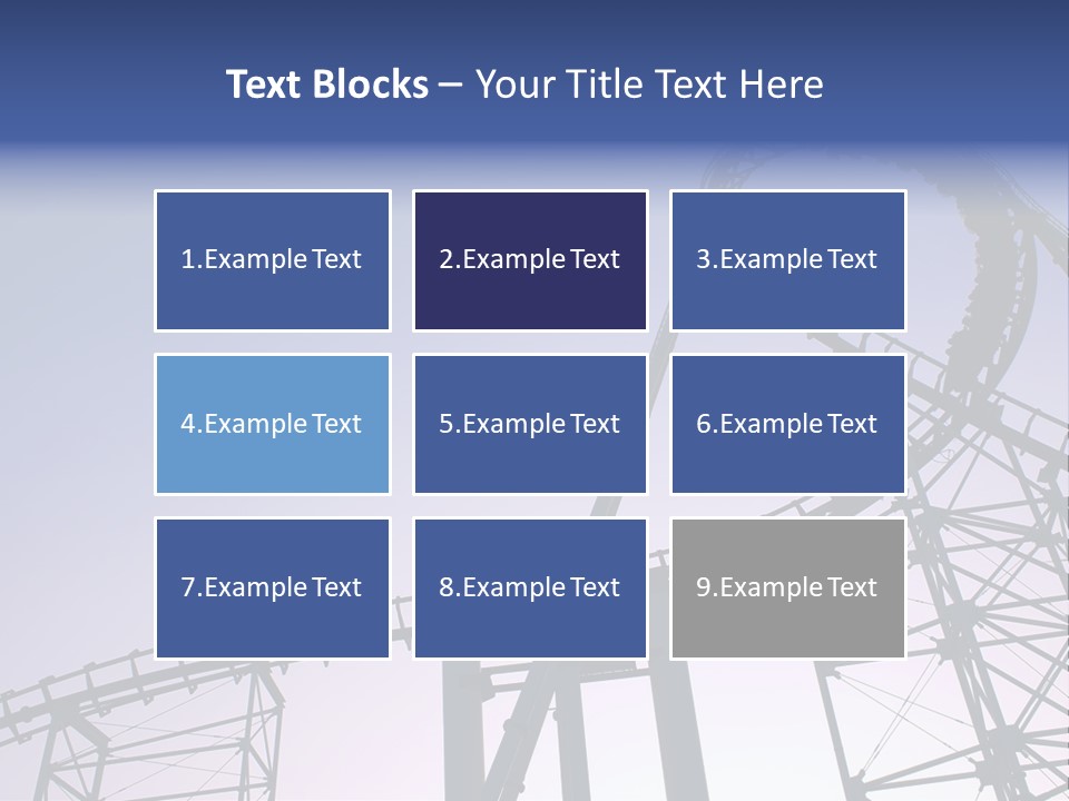 A Roller Coaster In A Roller Coaster Park PowerPoint Template