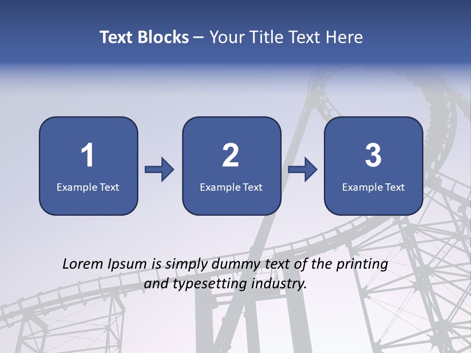 A Roller Coaster In A Roller Coaster Park PowerPoint Template