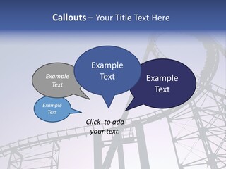 A Roller Coaster In A Roller Coaster Park PowerPoint Template