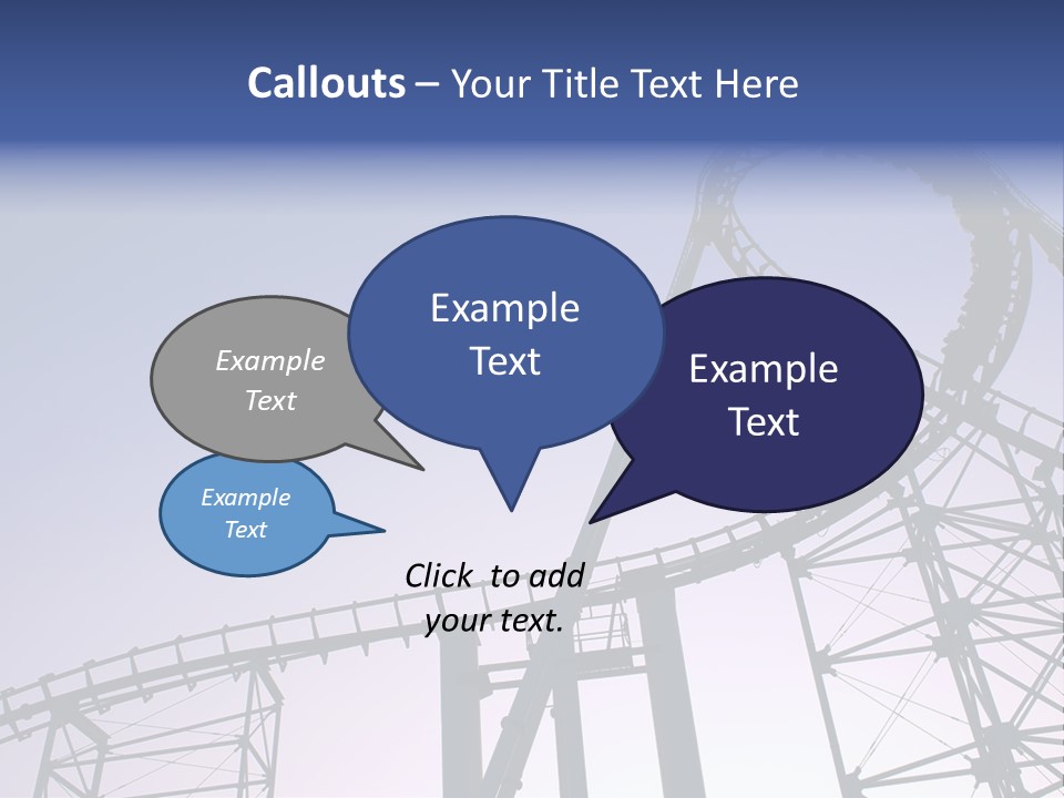 A Roller Coaster In A Roller Coaster Park PowerPoint Template