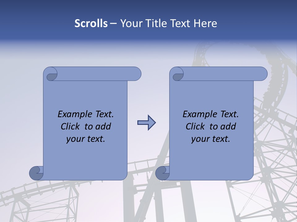A Roller Coaster In A Roller Coaster Park PowerPoint Template