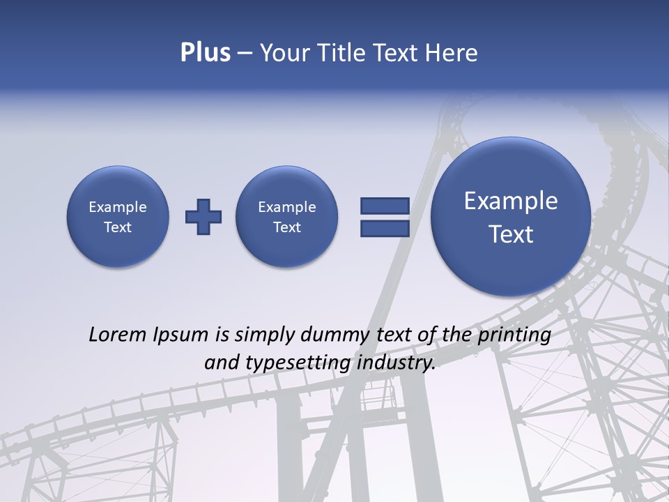 A Roller Coaster In A Roller Coaster Park PowerPoint Template