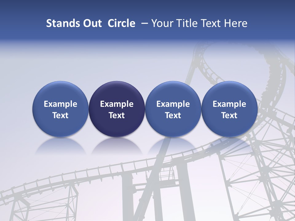 A Roller Coaster In A Roller Coaster Park PowerPoint Template