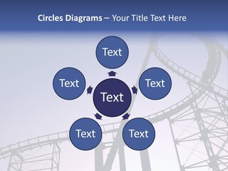 A Roller Coaster In A Roller Coaster Park PowerPoint Template