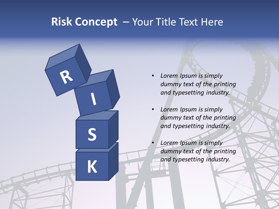 A Roller Coaster In A Roller Coaster Park PowerPoint Template