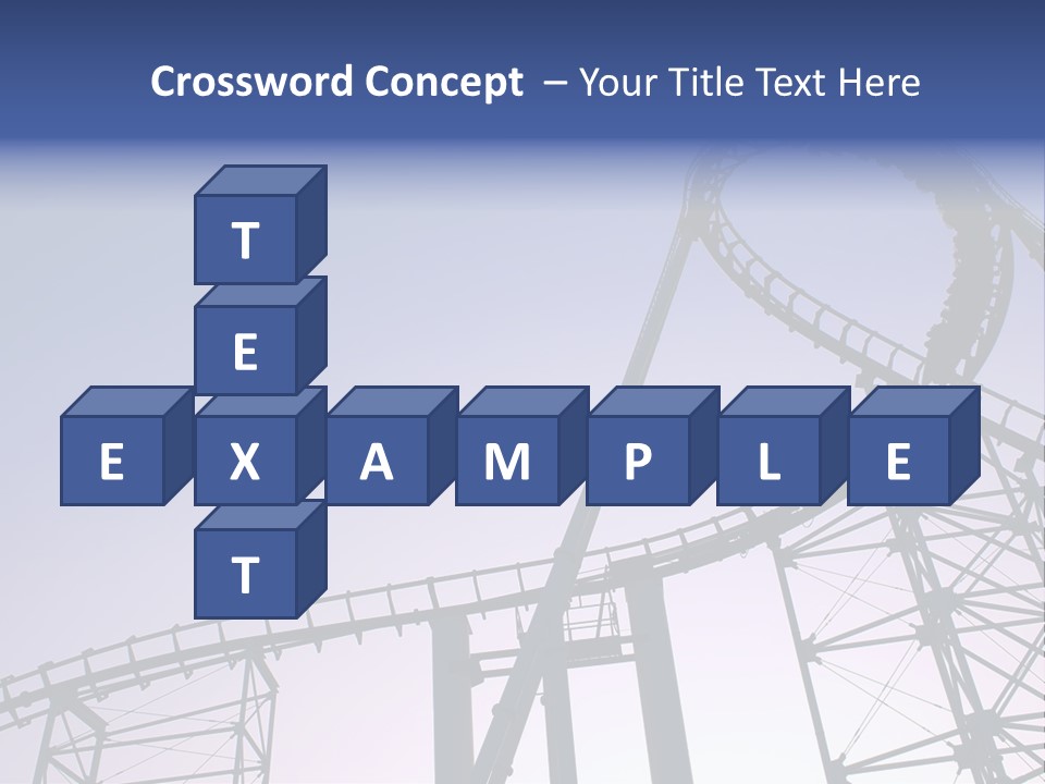 A Roller Coaster In A Roller Coaster Park PowerPoint Template