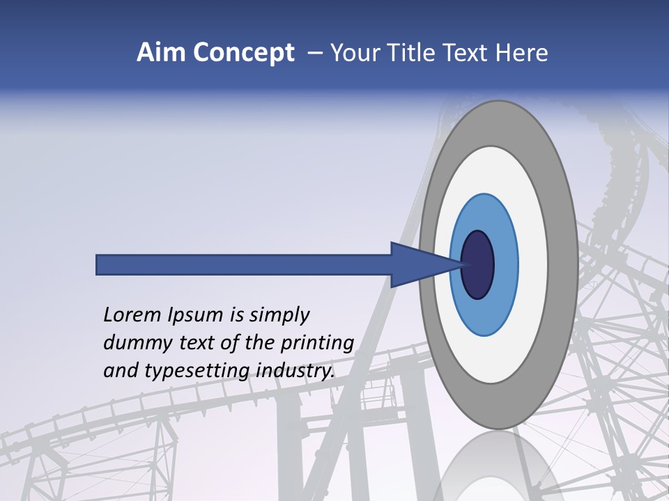 A Roller Coaster In A Roller Coaster Park PowerPoint Template
