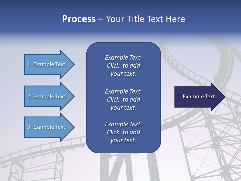 A Roller Coaster In A Roller Coaster Park PowerPoint Template