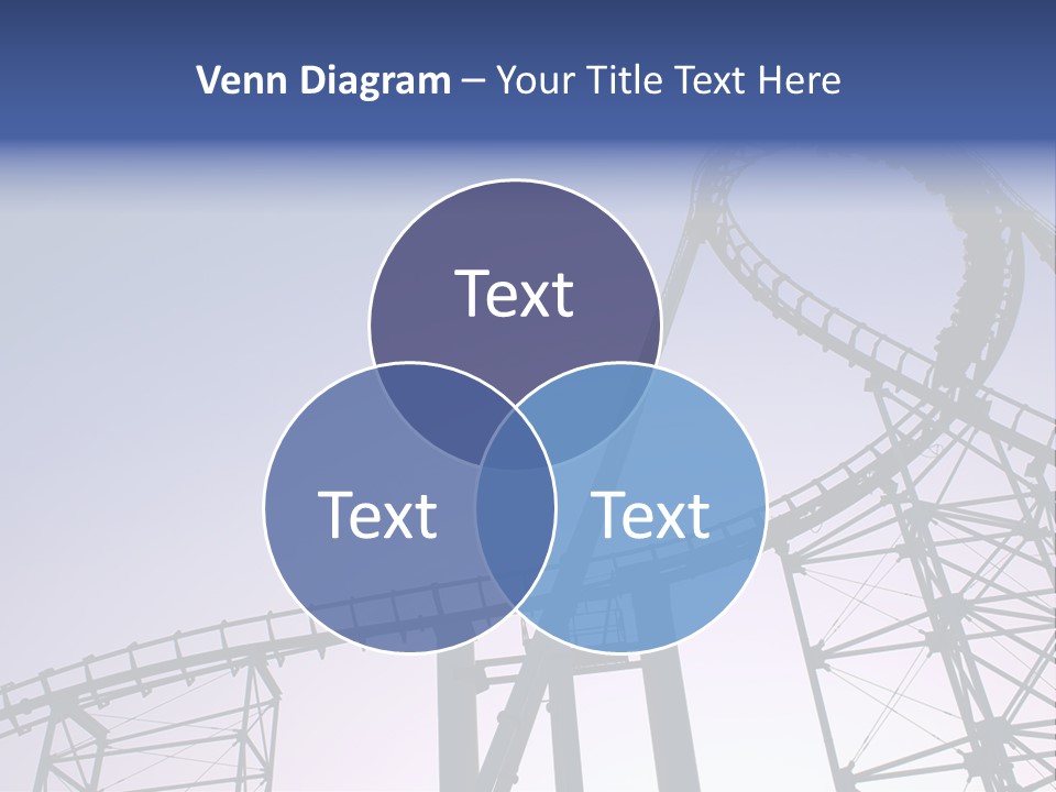 A Roller Coaster In A Roller Coaster Park PowerPoint Template