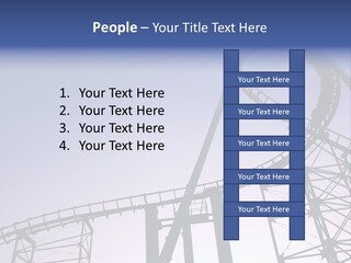 A Roller Coaster In A Roller Coaster Park PowerPoint Template