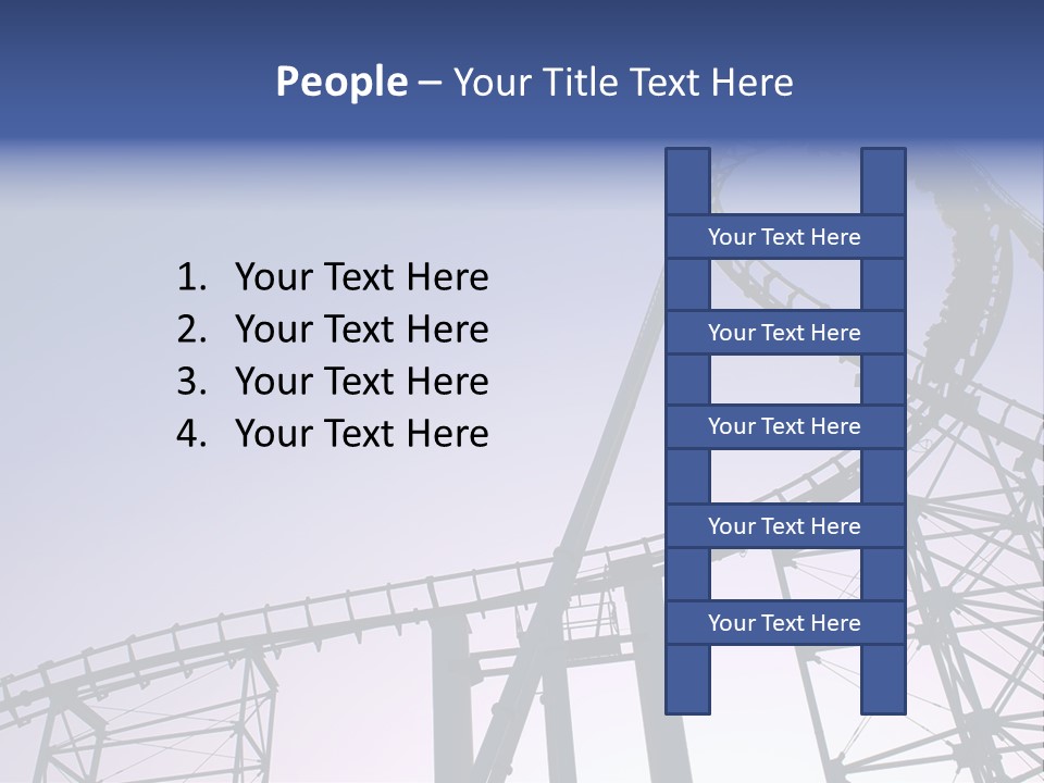 A Roller Coaster In A Roller Coaster Park PowerPoint Template