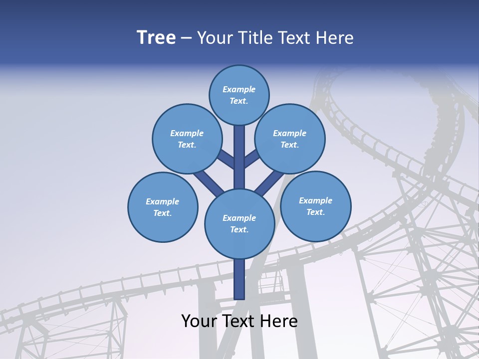 A Roller Coaster In A Roller Coaster Park PowerPoint Template