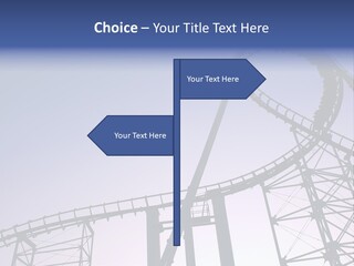 A Roller Coaster In A Roller Coaster Park PowerPoint Template