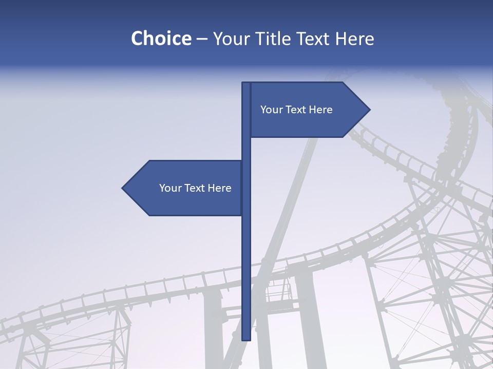 A Roller Coaster In A Roller Coaster Park PowerPoint Template