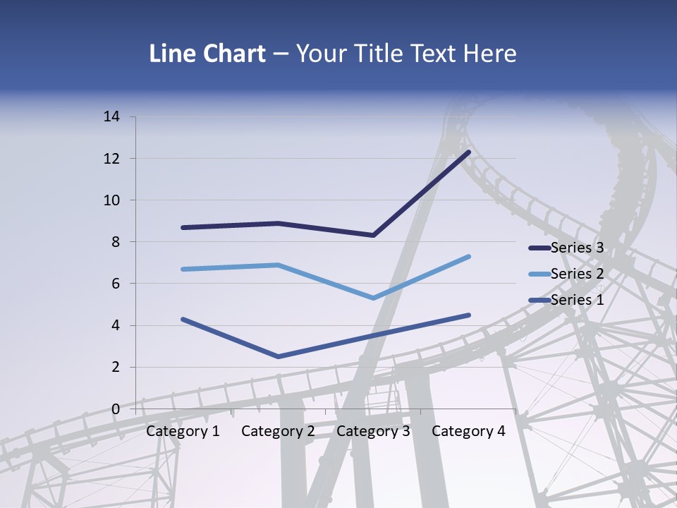 A Roller Coaster In A Roller Coaster Park PowerPoint Template