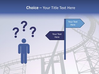 A Roller Coaster In A Roller Coaster Park PowerPoint Template