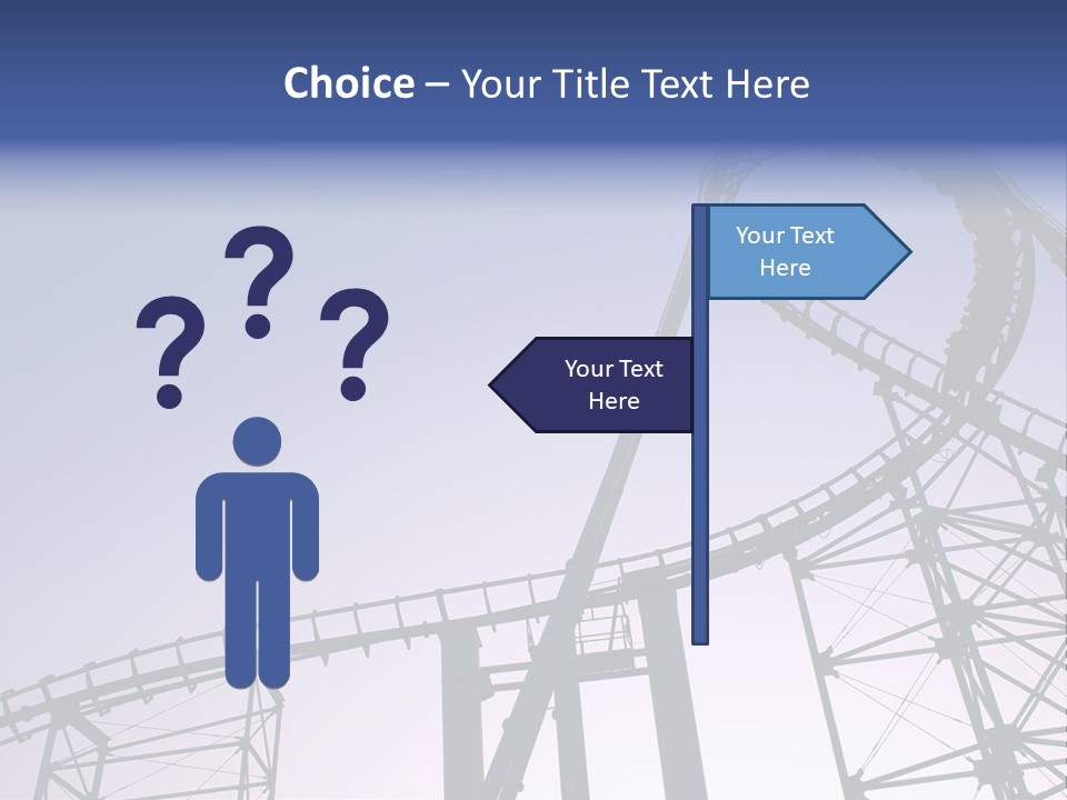 A Roller Coaster In A Roller Coaster Park PowerPoint Template