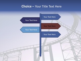 A Roller Coaster In A Roller Coaster Park PowerPoint Template