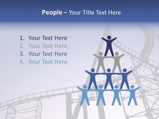 A Roller Coaster In A Roller Coaster Park PowerPoint Template