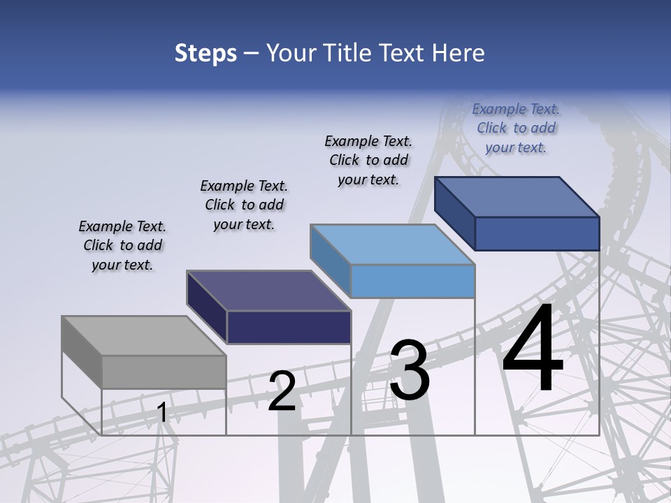 A Roller Coaster In A Roller Coaster Park PowerPoint Template