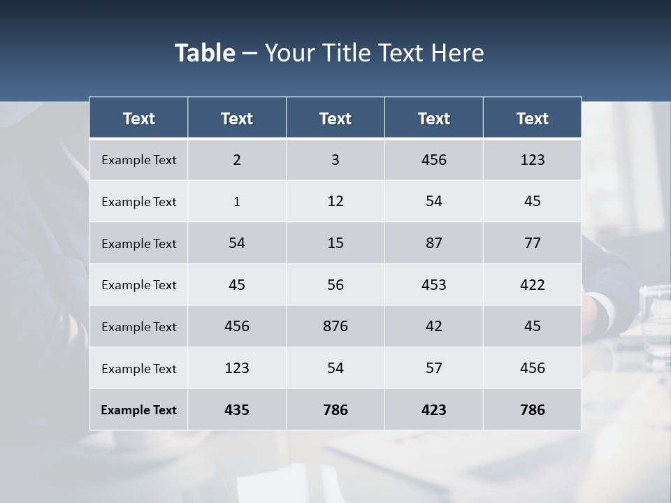 Two Men Sitting At A Table With A Tablet PowerPoint Template