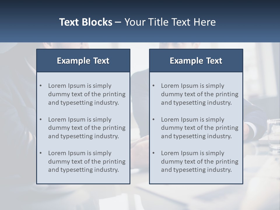 Two Men Sitting At A Table With A Tablet PowerPoint Template