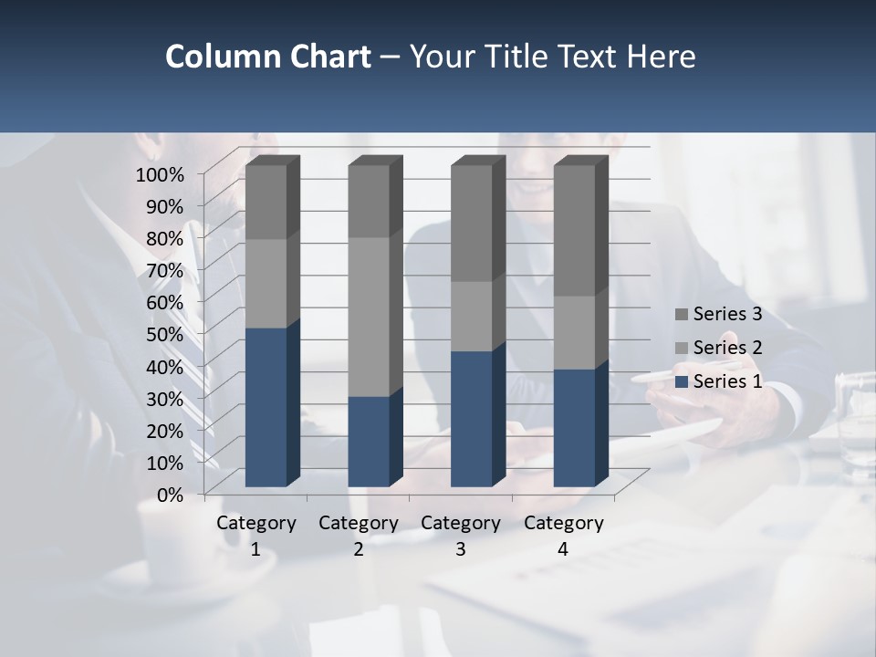 Two Men Sitting At A Table With A Tablet PowerPoint Template