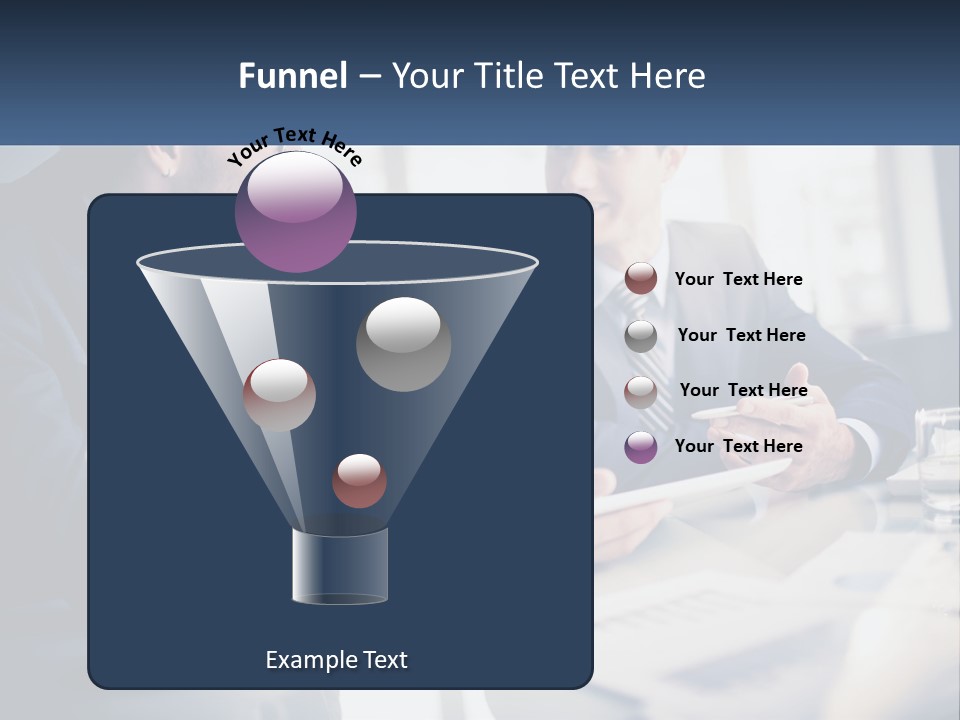 Two Men Sitting At A Table With A Tablet PowerPoint Template