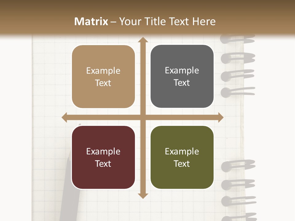A Notepad With A Pen On Top Of It PowerPoint Template