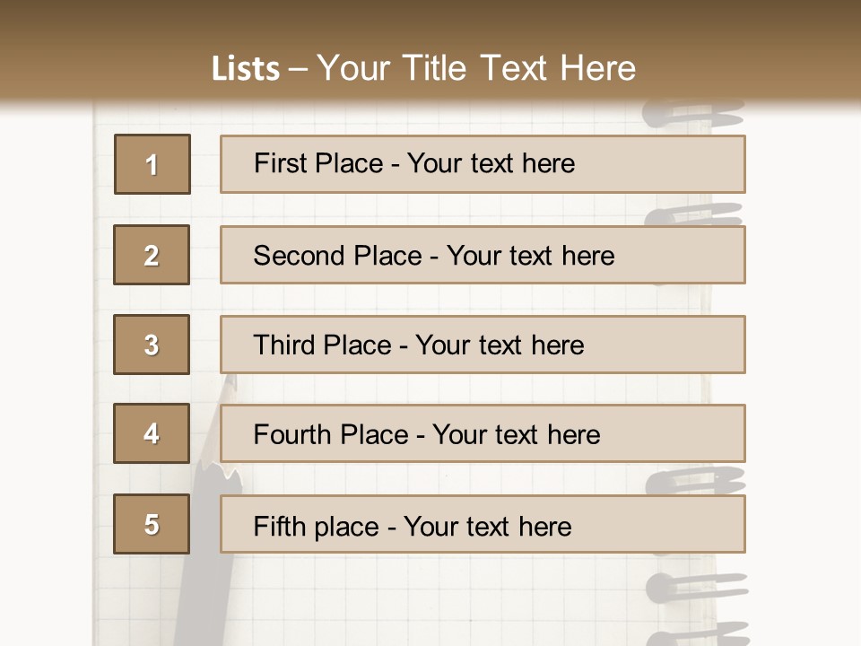 A Notepad With A Pen On Top Of It PowerPoint Template